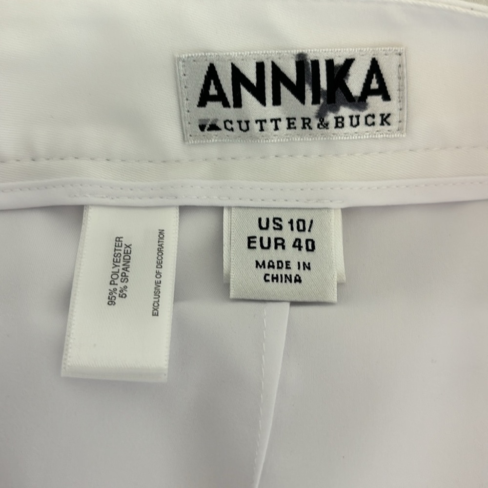 Annika Cutter & Buck Skort Golf Tennis | White | Size 10 - Picture 9 of 12